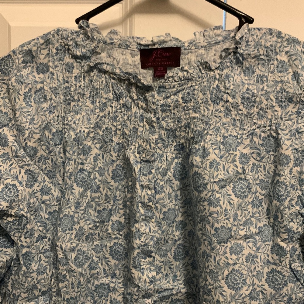Jcrew liberty fabric floral top